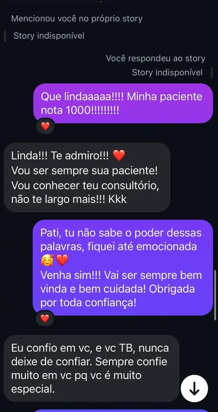 Depoimento de paciente